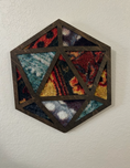Load image into Gallery viewer, The "Roll With It" Handcrafted D20 Wall Medallion | Made with Reclaimed Rugs