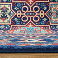 Load image into Gallery viewer, Edge detail of The Alchemist Rug with strong surged binding for extra durability
