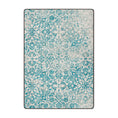 Load image into Gallery viewer, Frostlace Veil rectangular fantasy-themed rug with icy blue floral design for game rooms