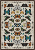 Load image into Gallery viewer, a rug with butterflies arranged like a vintage curiosity display