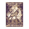 Load image into Gallery viewer, 5x8 area rug featuring a lone wolf howling at the moon in a sepia-toned forest with layered textures and mystical atmosphere