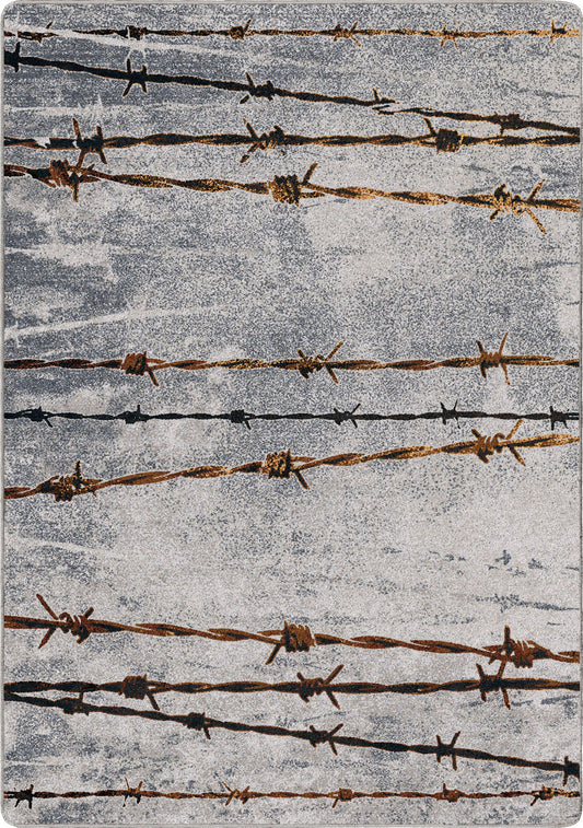 Barbed wire pattern on a textured surface