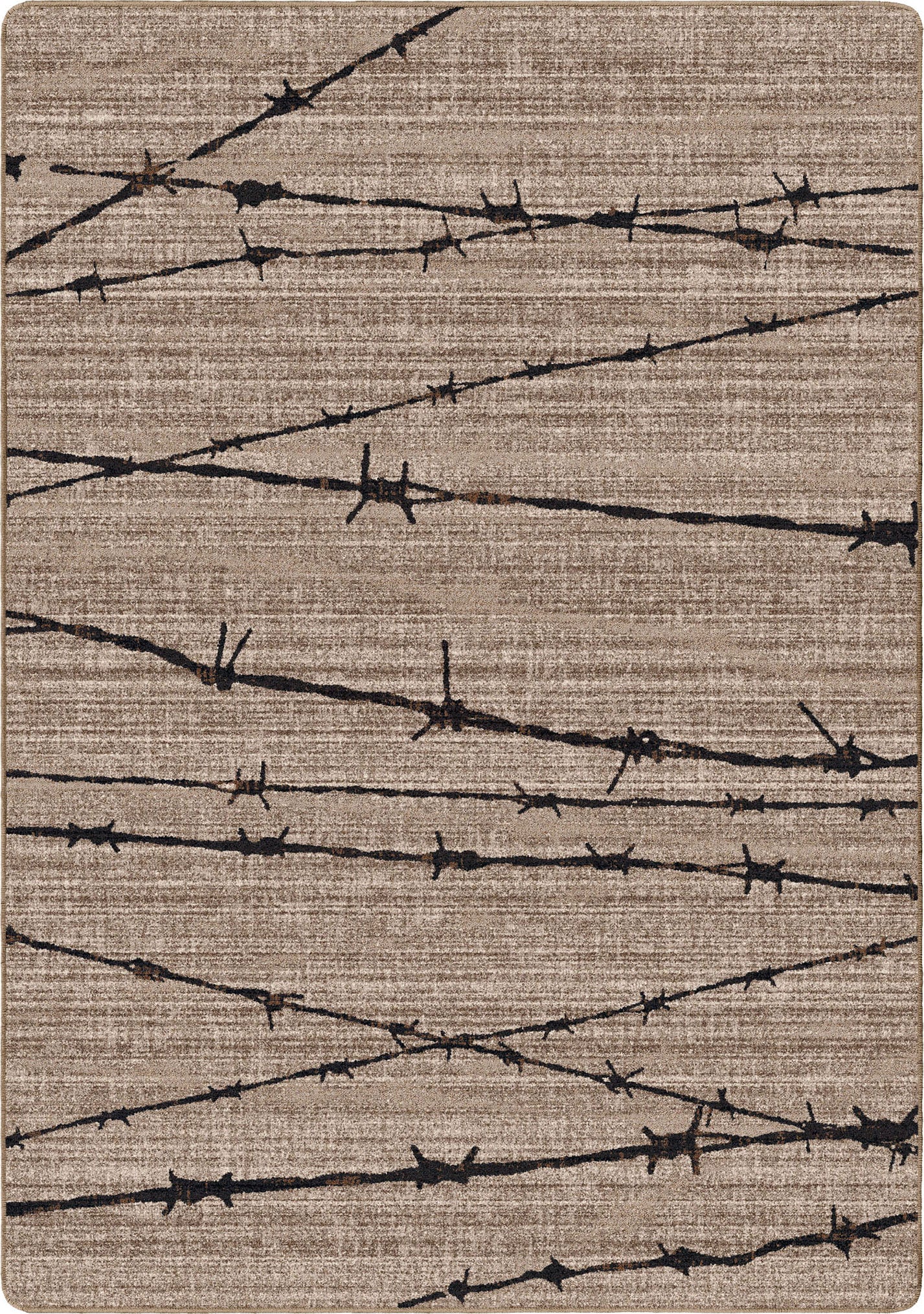 Barbed wire pattern on a textured surface