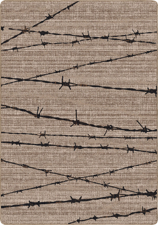 Barbed wire pattern on a textured surface