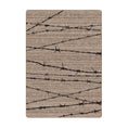 Load image into Gallery viewer, Rectangular game room rug with barbed wire design over a neutral concrete-toned background. Ideal for modern, industrial, or post-apocalyptic spaces.
