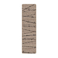 Load image into Gallery viewer, Runner-style game room rug with a subtle barbed wire pattern on a stone-gray base. Suited for narrow spaces, studio entryways, or minimalist setups.