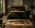 Load image into Gallery viewer, area of effect game room rug in tolkien inspired bedroom owlbear forest theme