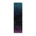 Load image into Gallery viewer, Runner-style game room rug with constellation map over a blue-to-violet twilight gradient—perfect for narrow spaces and stargazing setups.