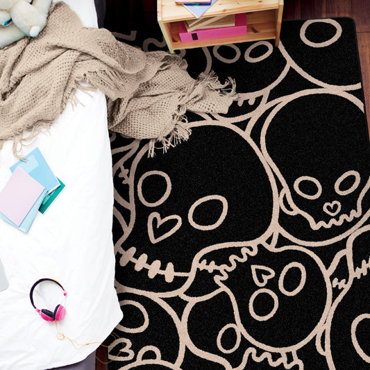 The Dead Cute Rug in Black