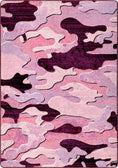 Load image into Gallery viewer, Pink and purple camouflage pattern on a rectangular rug.
