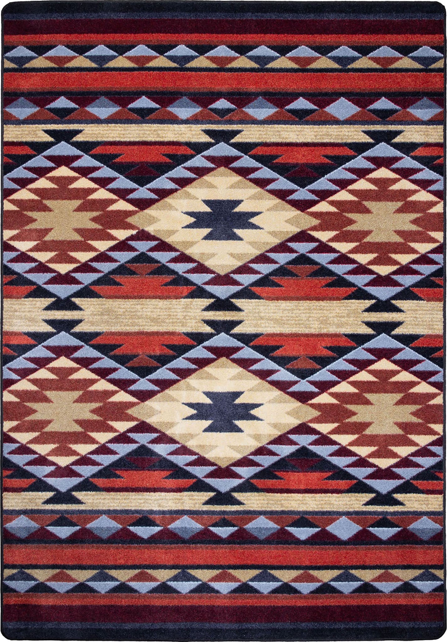 geometric pattern rug for game rooms inspired by the southwest