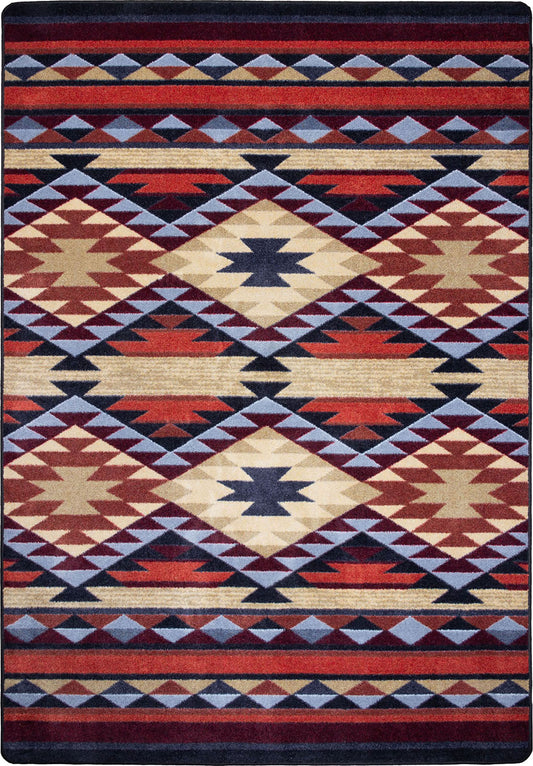 geometric pattern rug for game rooms inspired by the southwest