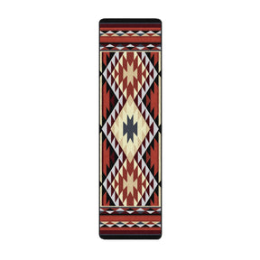 ashspire ridge Rug 2x8 runner with tribal geometric patterns, perfect for corridors, entryways, or narrow spaces in game rooms or living areas.