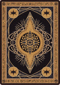 Load image into Gallery viewer, black sigil rug inspired by lovecraft runes portals glyps madness
