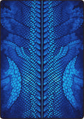 Load image into Gallery viewer, blue dragon hide rug for game rooms and ttrpgs spaces and reading books fantasy booktok 
