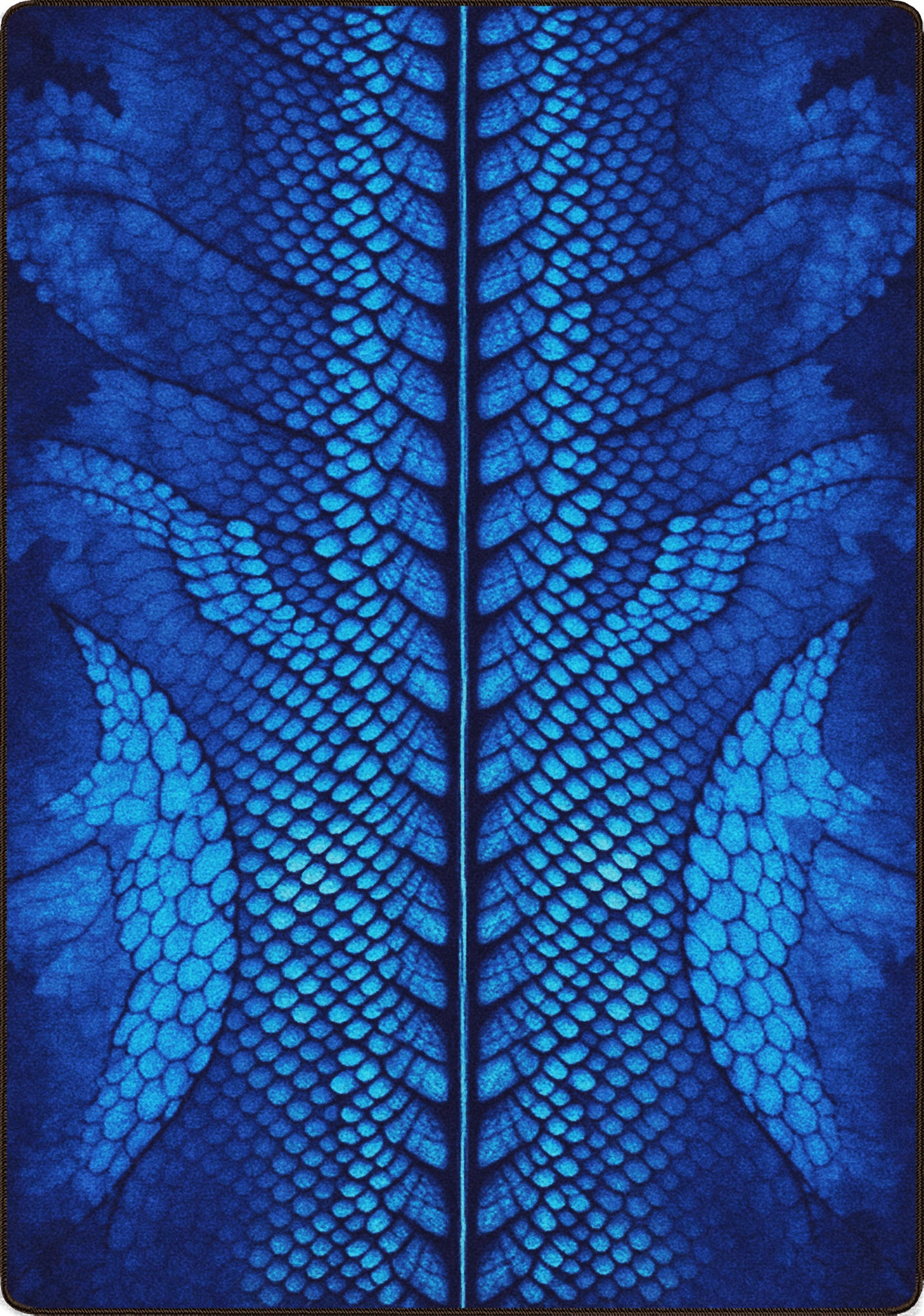 blue dragon hide rug for game rooms and ttrpgs spaces and reading books fantasy booktok 