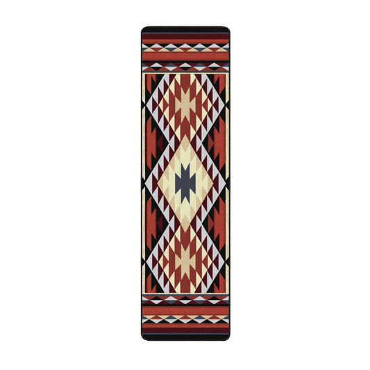 Diamond Rio Rug 2x8 runner with tribal geometric patterns, perfect for corridors, entryways, or narrow spaces in game rooms or living areas.