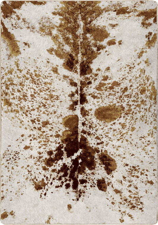 cowhide skin rug for game rooms and busy homes stands up to wear and tears and stains