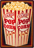 Load image into Gallery viewer, Movie theater style popcorn rug for home theaters game rooms and cinema buffs
