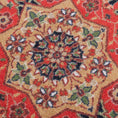 Load image into Gallery viewer, Detail of the Flamekeeper’s Medallion rug texture highlighting EnduraStran nylon yarn and vintage woven finish
