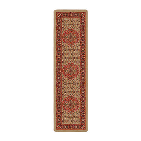 2x8 runner of The Flamekeeper’s Medallion with elongated floral detailing and central medallion in fiery red and gold