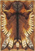 Load image into Gallery viewer, owlbear hide rug for game rooms and ttrpg spaces reading nooks booktok fantasy campaigns heroic rug for gamers
