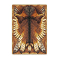 Load image into Gallery viewer, The Forest Owlbear Rug in 5x8 size with detailed feather and fur design in warm woodland tones
