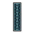 Load image into Gallery viewer, The Four Tides Rug 2x8 runner, with intricate oceanic patterns in deep blue, ideal for corridors, entryways, or narrow spaces.
