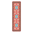 Load image into Gallery viewer, 2x8 runner version of the Glass Elk rug with vertical antler symmetry and protective wyvern detailing along the border, great for hallways or entryways


