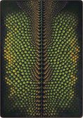 Load image into Gallery viewer, Close-up of a dragon scale rug with a detailed pattern on a dark background for gaming spaces, gaming bedrooms, booknook, fantasy spaces booktok, ttrps homes
