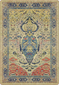 Load image into Gallery viewer, persian bazaar tyle rug with fantasy elements and magical compisition and color

