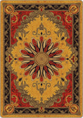 Load image into Gallery viewer, lovecraft and horror inspired rug from carcosa and the king in yellow for cthulu and ttrpg game room spaces
