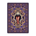 Load image into Gallery viewer, Purple mimic rug with monstrous mouth and fanged design—perfect for fantasy game rooms and dungeon-inspired decor
