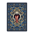 Load image into Gallery viewer, Blue mimic-themed area rug for game rooms with sea adventure, pirate or aquatic-dungeon-inspired design and fantasy flair
