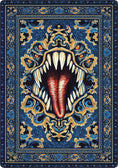 Load image into Gallery viewer, blue mimic rug for convention booths, game rooms and ttrpg spaces
