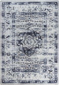 Load image into Gallery viewer, Decorative rug with a central medallion design on a white background
