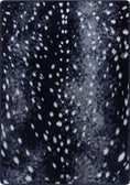 Load image into Gallery viewer, Textured blue and white animal skin patterned rug
