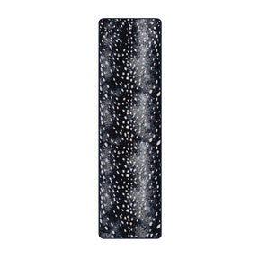 2x8 runner version of Nocturna’s Hide rug featuring a narrow layout of moon-dappled patterning, perfect for hallways and quiet, story-rich spaces

