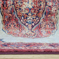 Load image into Gallery viewer, Close-up of The Oathforged Rug edge showing clean surged stitching and durable EnduraStran construction
