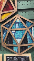 Load and play video in Gallery viewer, The "Roll With It" Handcrafted D20 Wall Medallion | Made with Reclaimed Rugs
