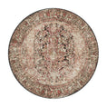Load image into Gallery viewer, Round version of The Ravencourt Rug in 8x8, where the distressed medallion design unfolds in full dramatic circle.


