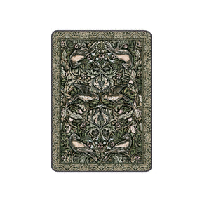 3x4 Secret Garden rug with intricate nature-themed design in forest green and rose, perfect for smaller enchanted spaces

