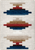 Load image into Gallery viewer, geometric rug for gmae rooms and ttrpgs fantasy spaces the gunsligher rug with tower motifs
