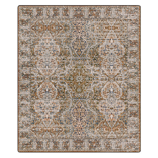 The Wildroot Rug in 11x13 size featuring sprawling woodland-inspired designs in bark brown, moss green, and ash, ideal for large living spaces or great rooms