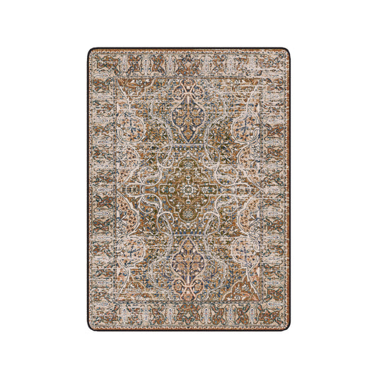 The Wildroot Rug in 4x5, showcasing woodland-inspired detailing in a compact layout with muted earthy hues
